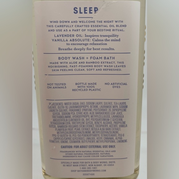 Retiring Soon! Bath & Body Works Aromatherapy Lavender & Vanilla Body Wash NWT - Picture 3 of 3